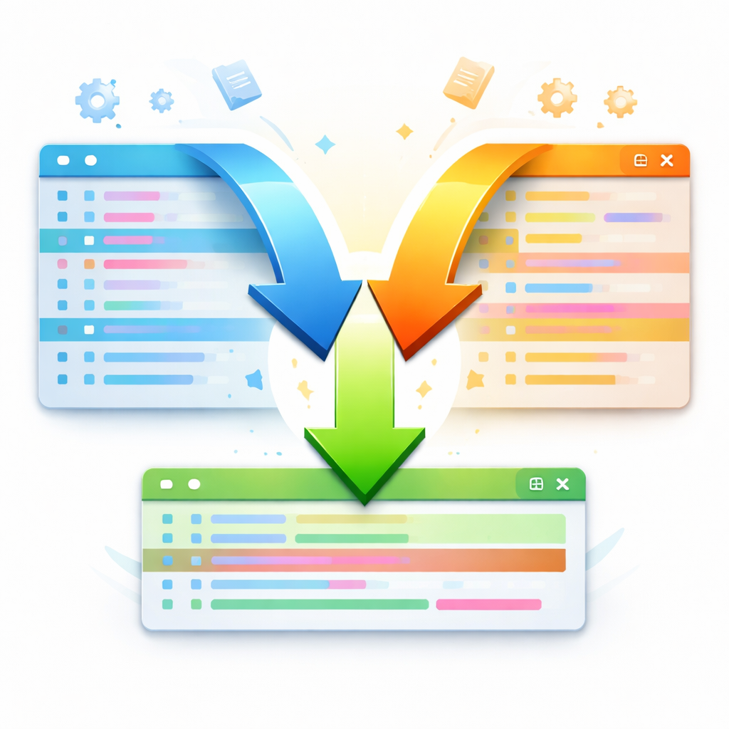 WinMerge三路合并逻辑示意图